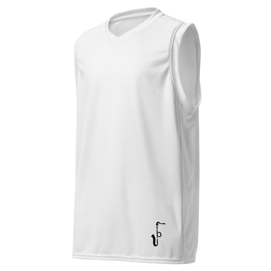 Recycled unisex basketball jersey - Black Logo