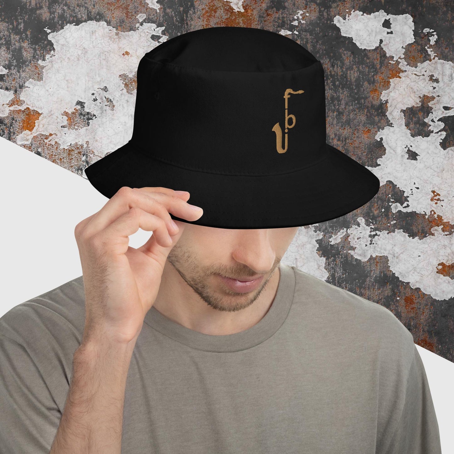 Bucket Hat- Gold Logo