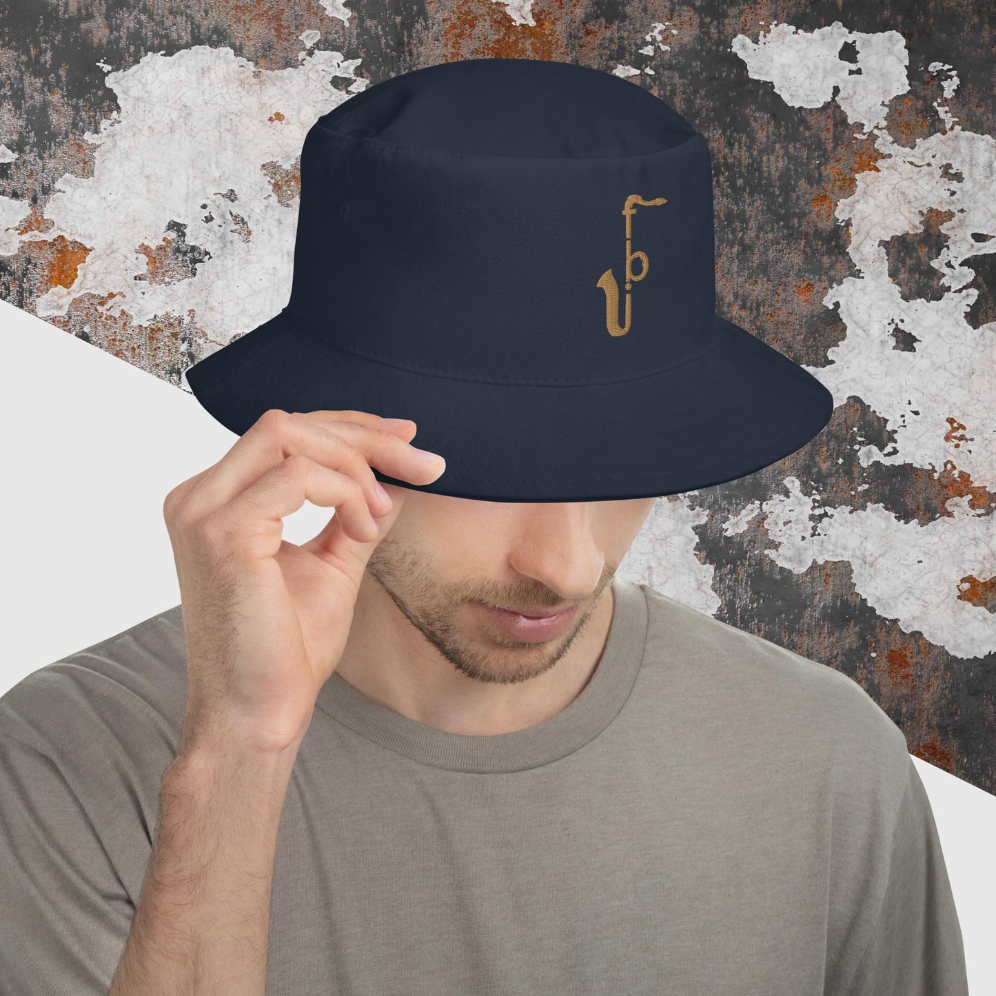 Bucket Hat- Gold Logo