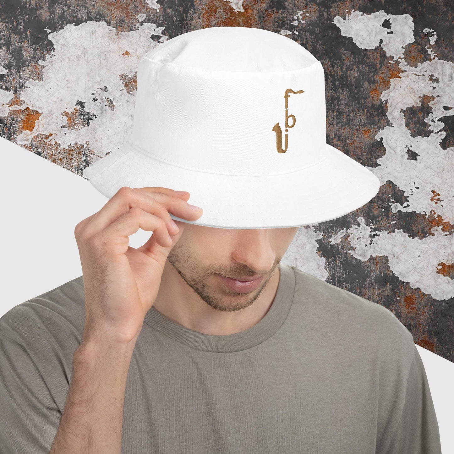 Bucket Hat- Gold Logo