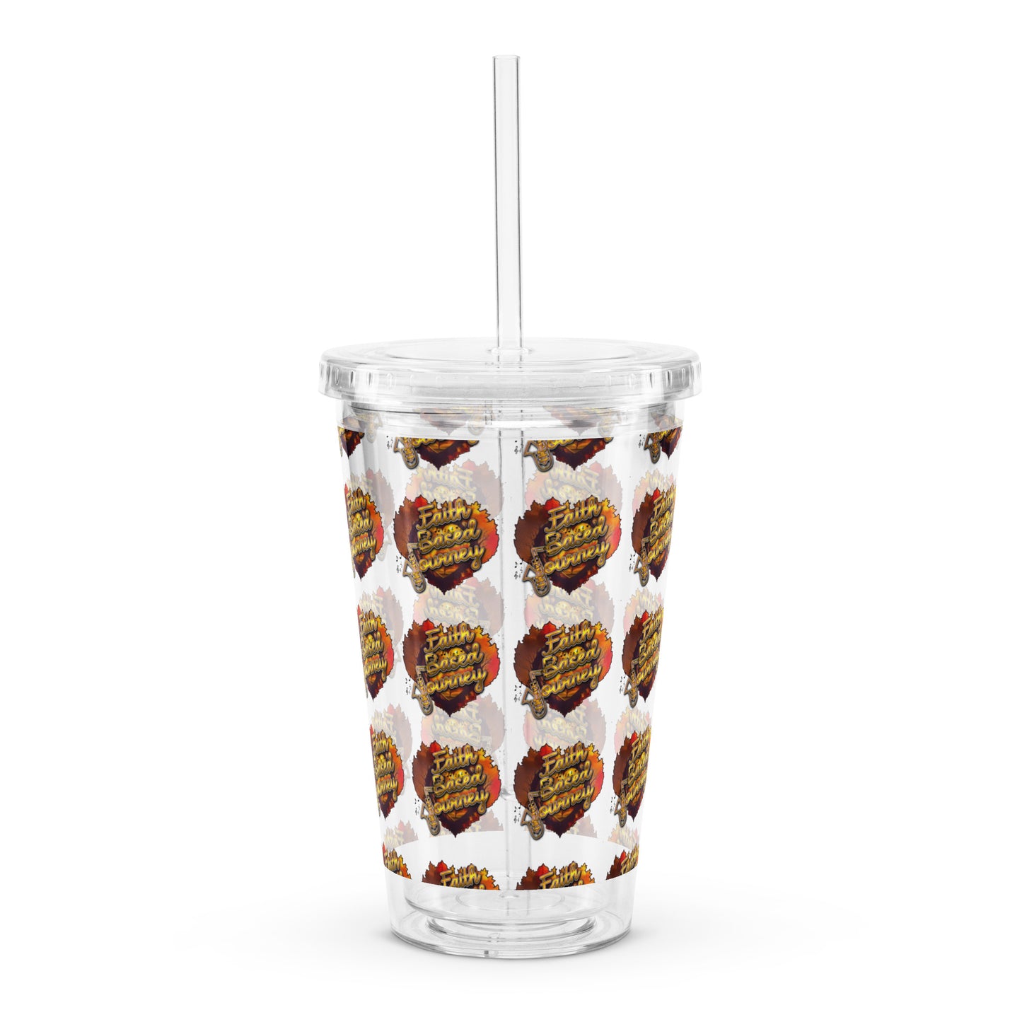 Clear plastic tumbler