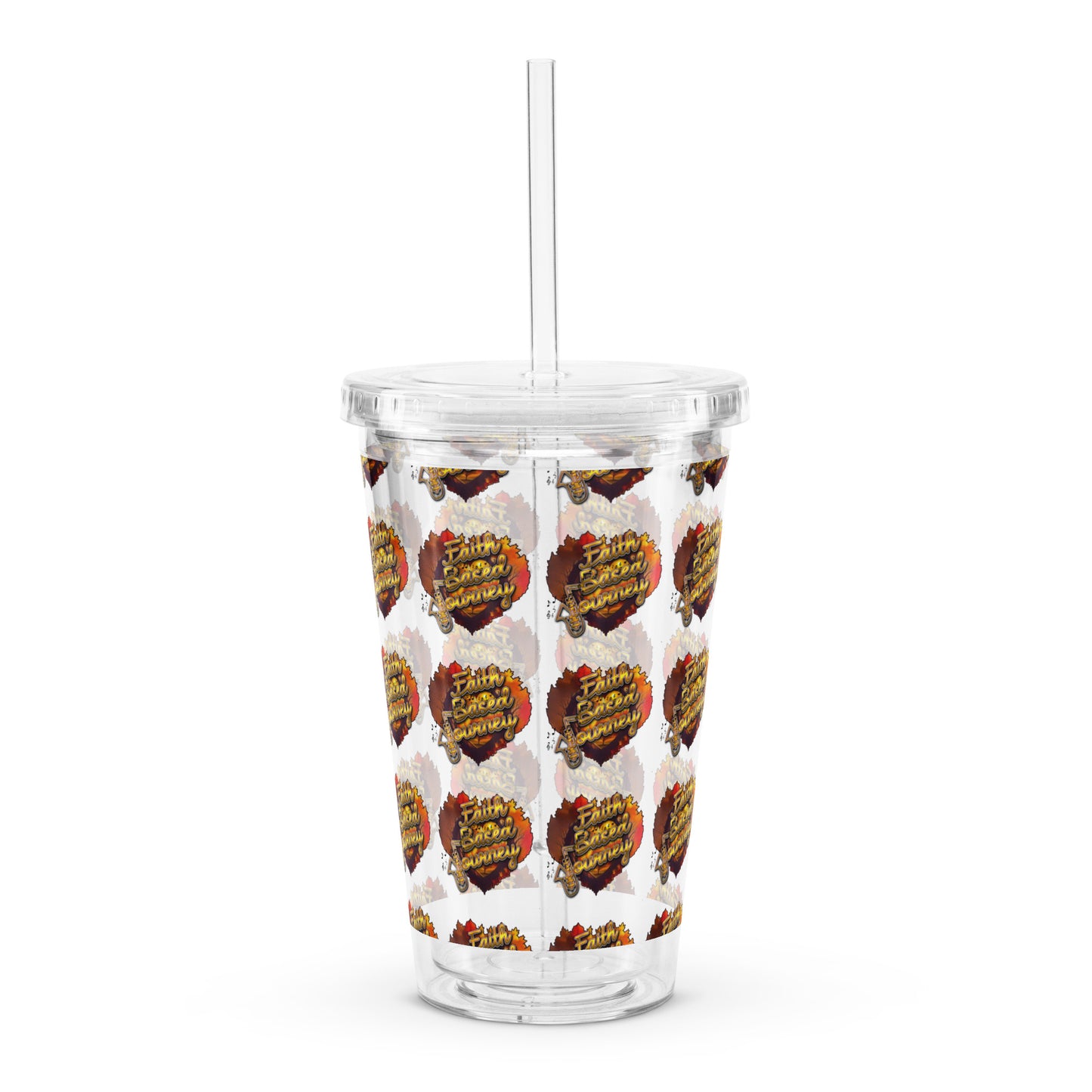 Clear plastic tumbler