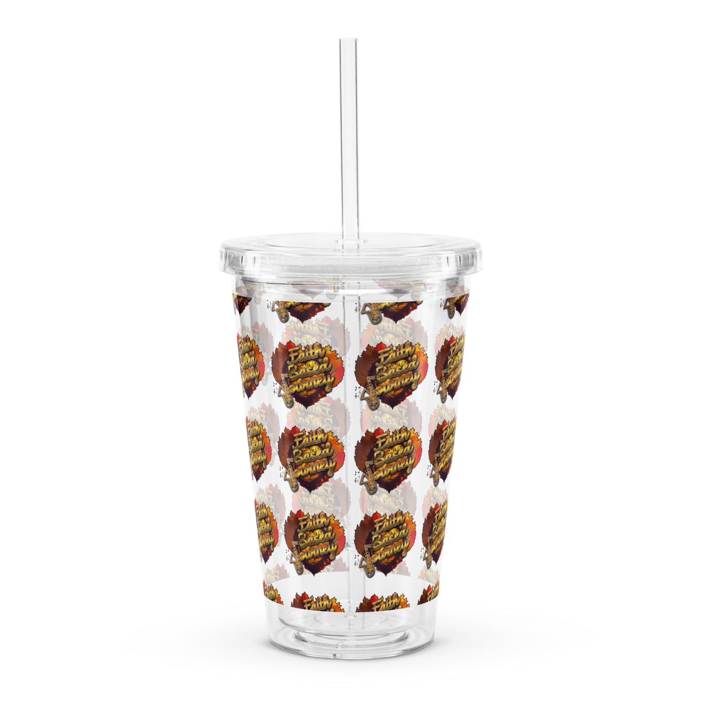 Clear plastic tumbler