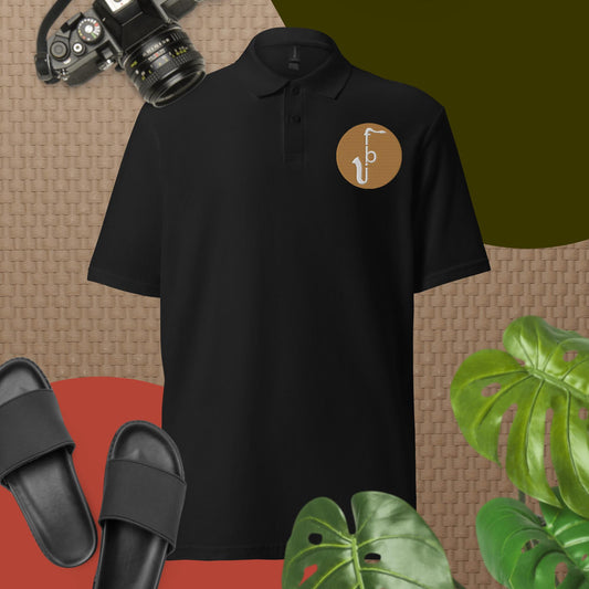 Unisex pique polo shirt - Gold Logo Embroidery