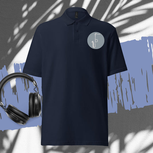 Unisex pique polo shirt - Grey Logo Embroidery