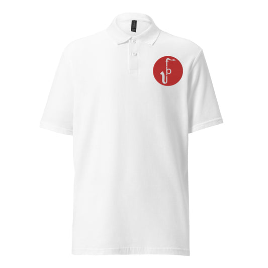 Unisex pique polo shirt - Red Logo Embroidery