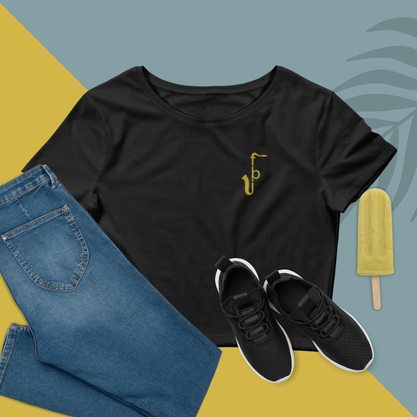 Women’s Crop Tee - Gold Logo