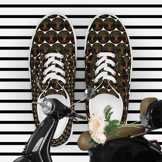 Women’s lace-up canvas shoes